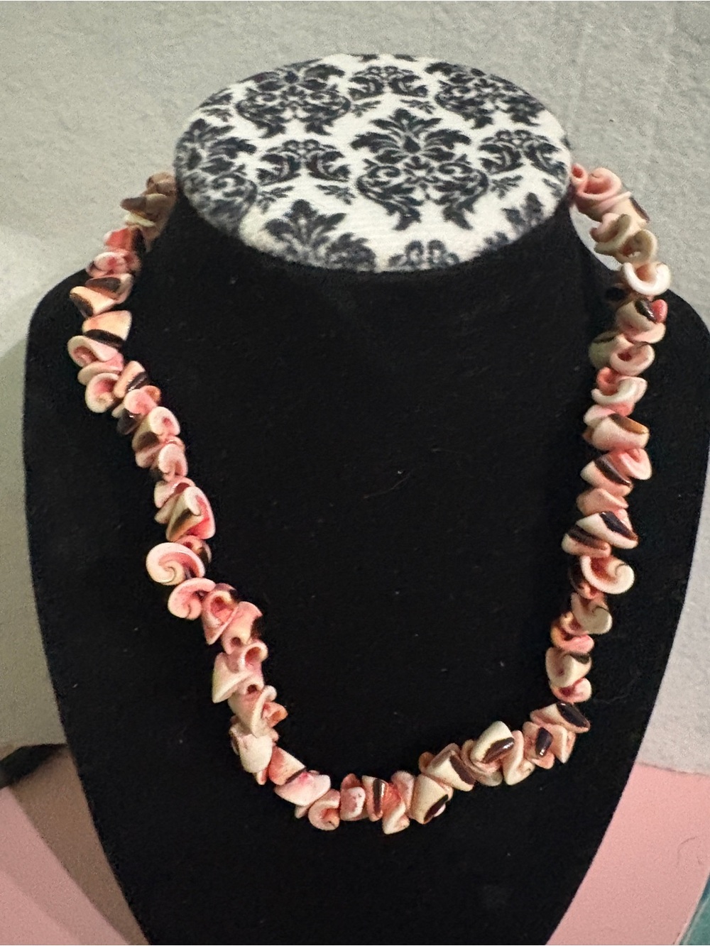 Handcrafted Pink and Cream Shell Necklace - Unbranded Women’s Jewelry